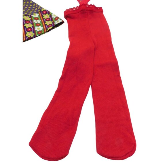 American Girl Julie Calico Dress Tights Boots Kerchief Outfit Set 18" Retired - Picture 5 of 7